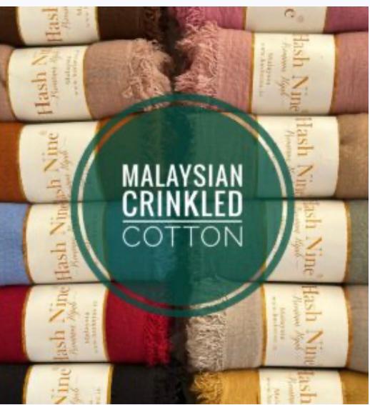 HASH NINE CRINKLED COTTON